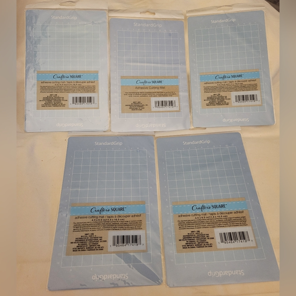 Bundle of 5 Adhesive Cutting Mats. Art Projects, Gifts, Decorations